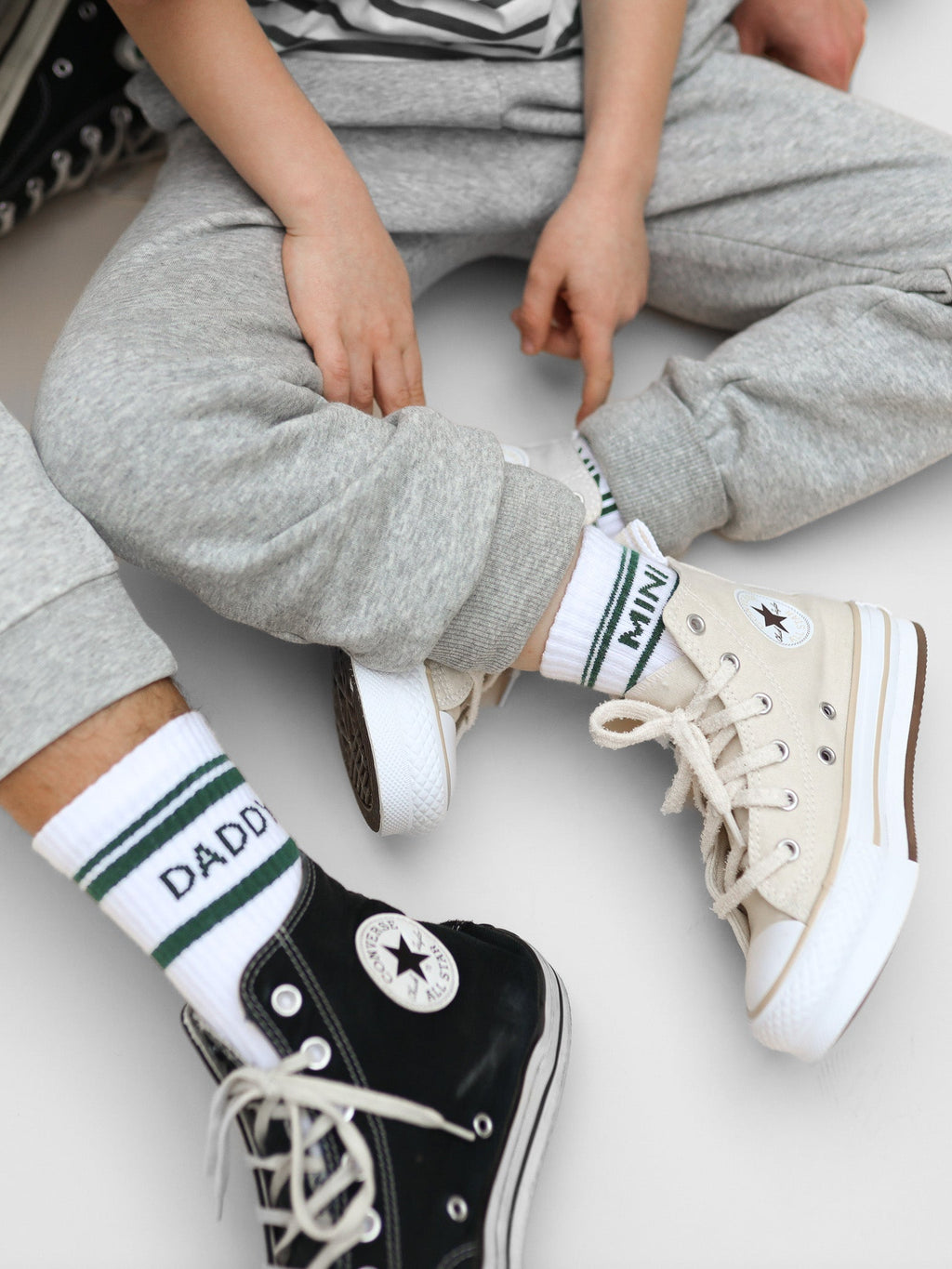 Family Socken Set - Striped green