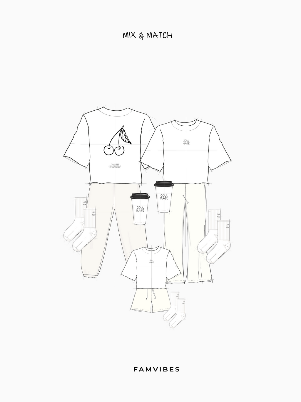 Soulmate Socken Kids - weiß
