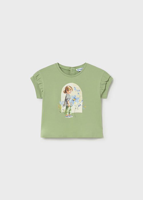 1080- Green S/s printed t-shirt