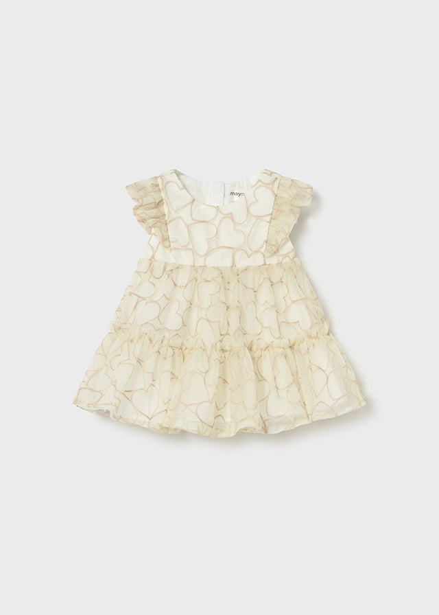 wheat tulle dress