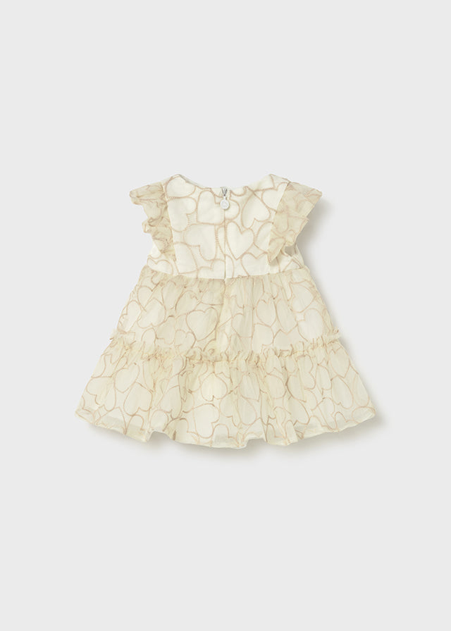 wheat tulle dress