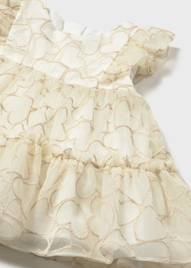 wheat tulle dress