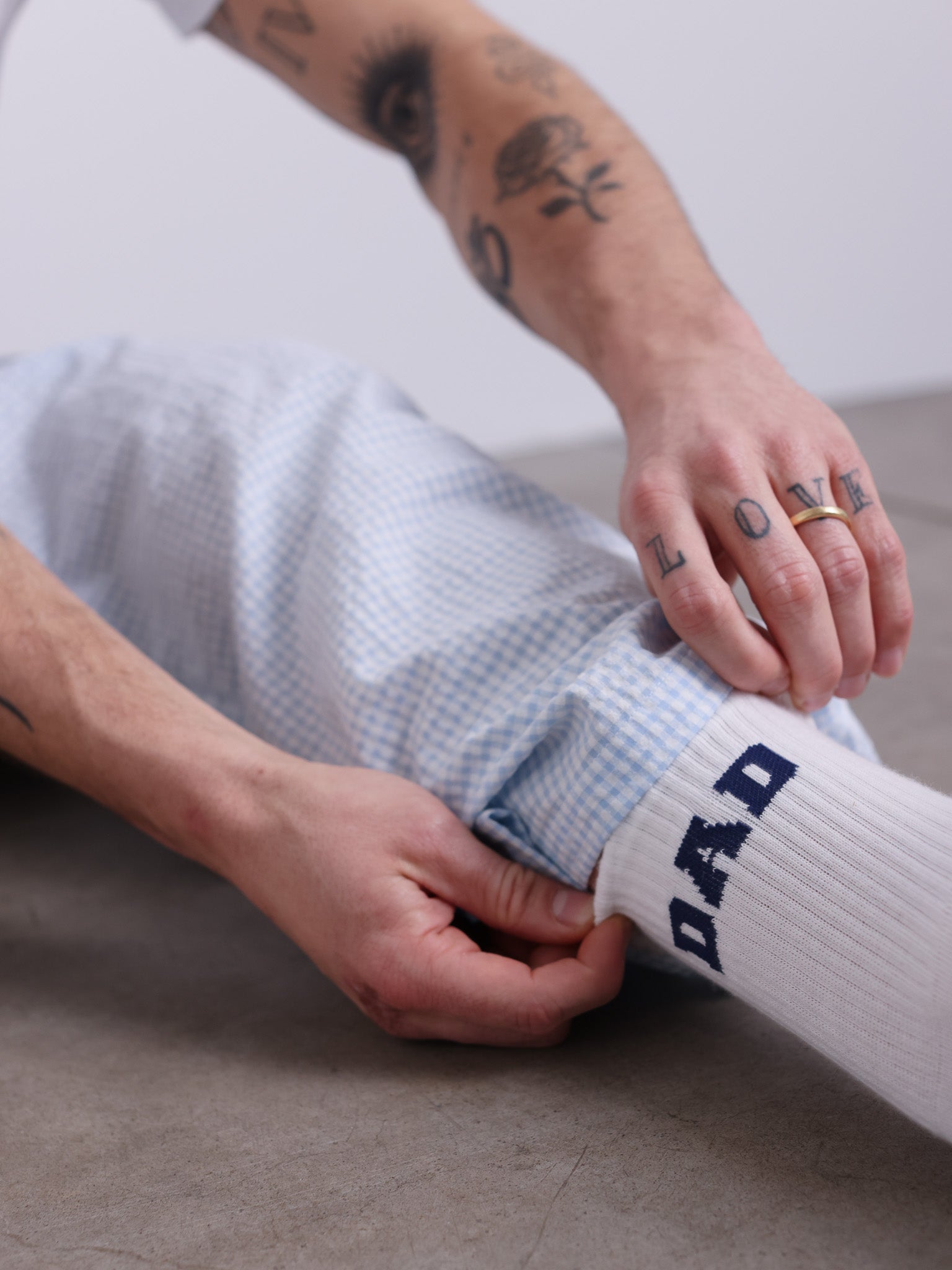 DAD COLLEGE Socken - weiß