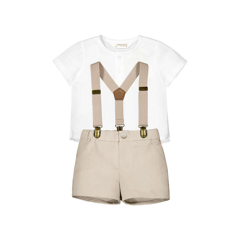 1278- beige short set