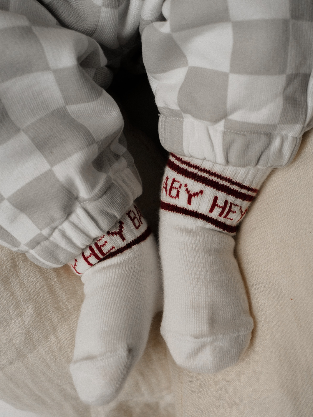 HEY BABY Socken - burgundy