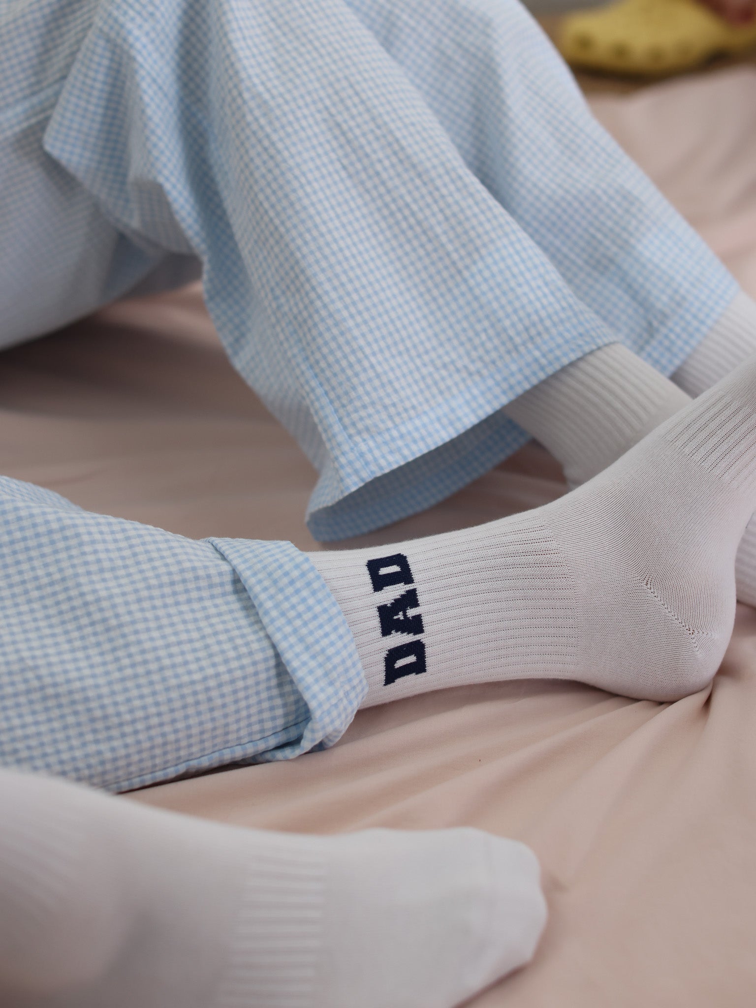 DAD COLLEGE Socken - weiß