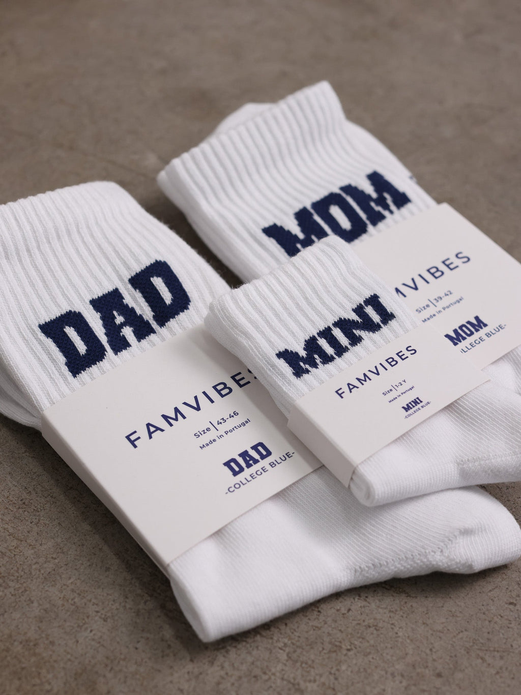DAD COLLEGE Socken - weiß