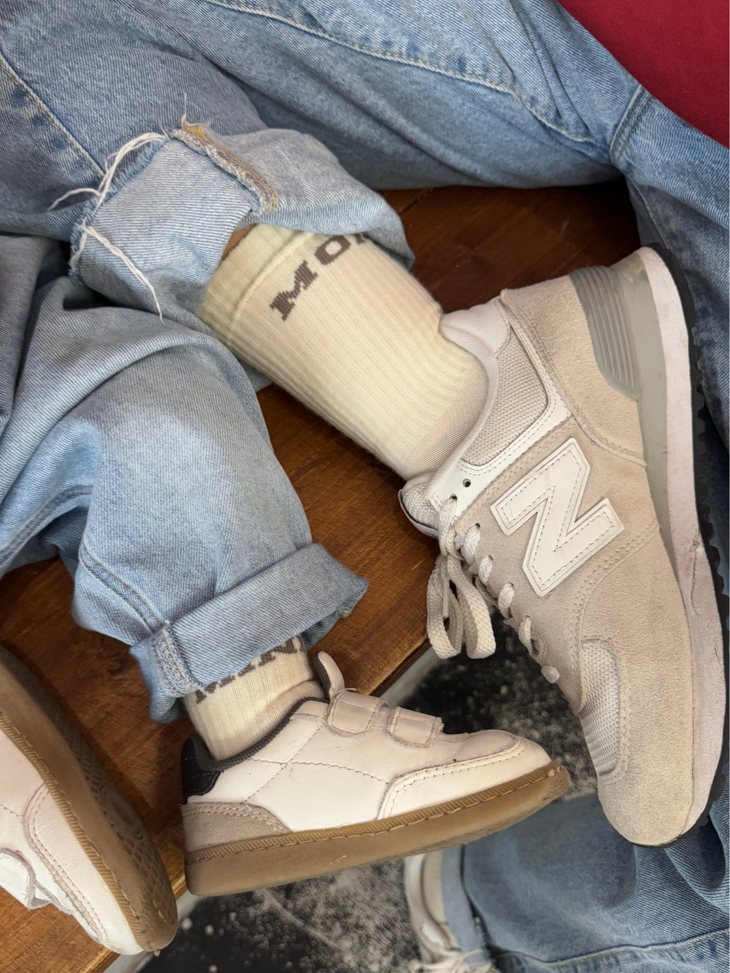 Family Socken Set - Wollsocken College taupe
