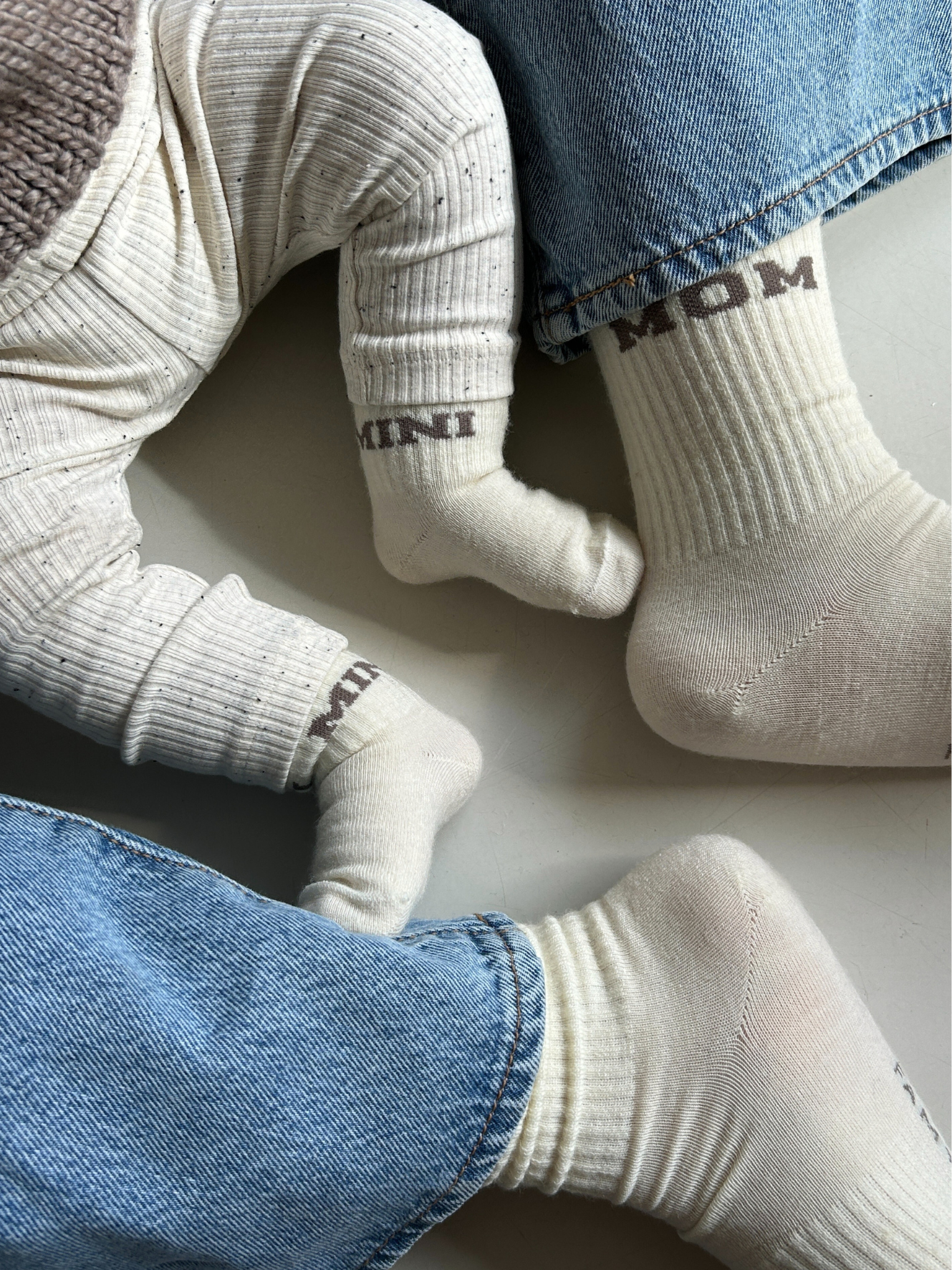Family Socken Set - Wollsocken College taupe