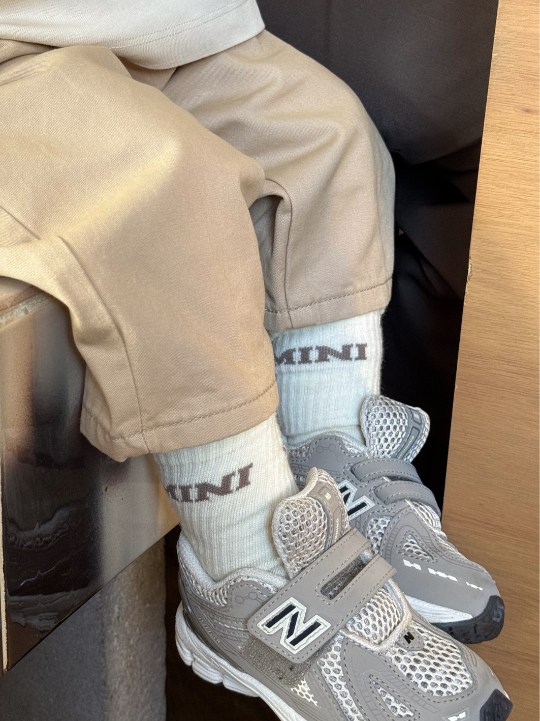 Family Socken Set - Wollsocken College taupe
