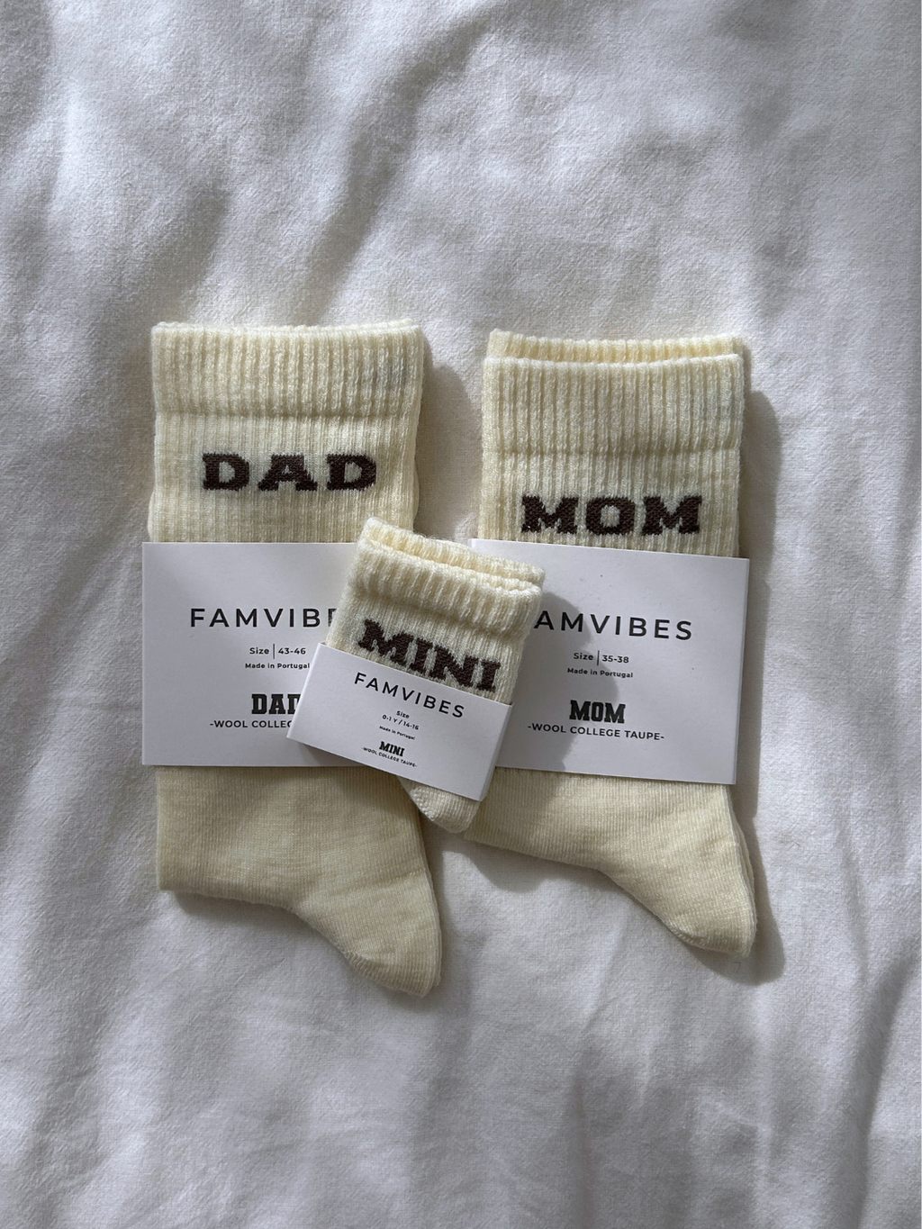 MOM College Wollsocken - taupe