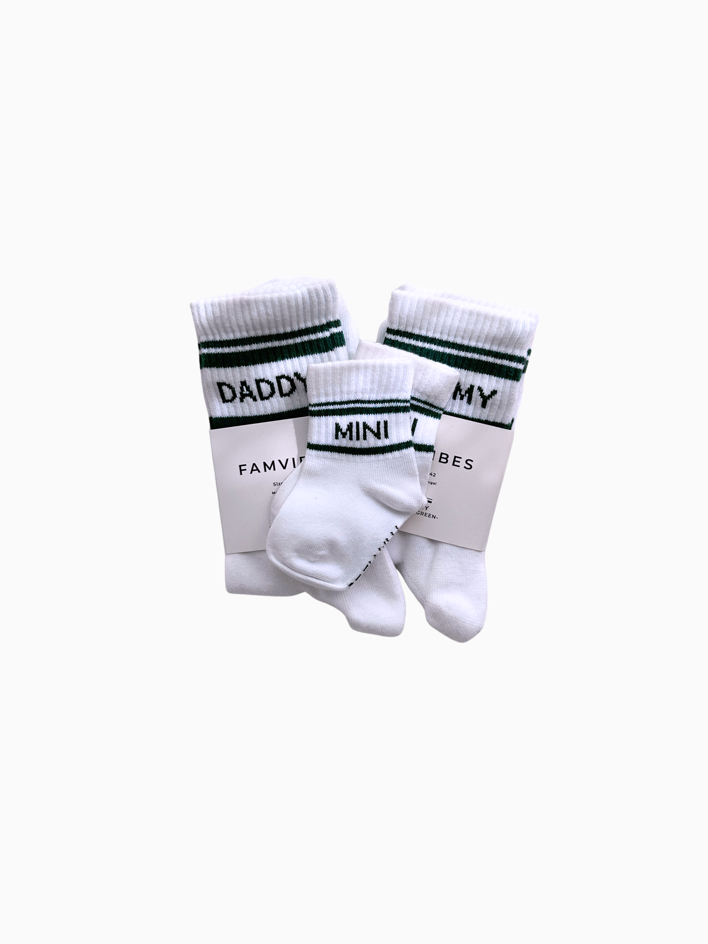 Family Socken Set - Striped green