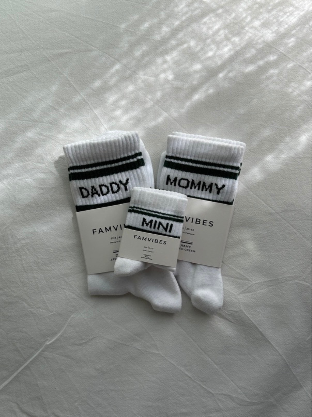 Family Socken Set - Striped green